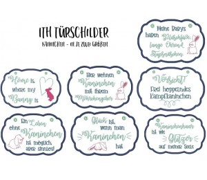 Stickserie - ITH Türschilder Bunnies